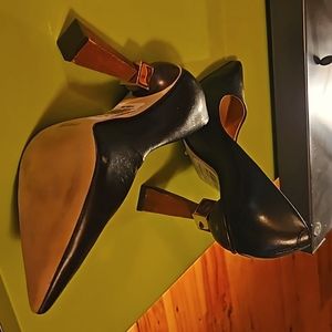 Saks Fifth Avenue black heels.Size 6.5